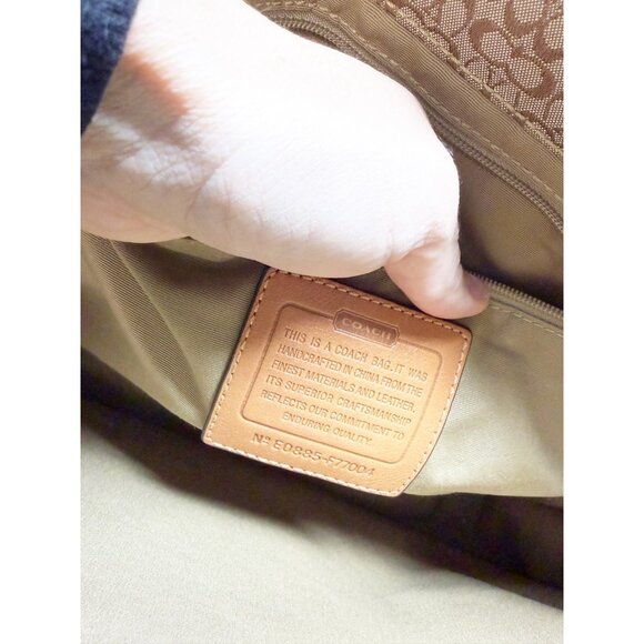 Coach Vintage Y2K Hudson Commuter Messenger Bag F77004 Jacquard Brown Tan - Picture 2 of 9